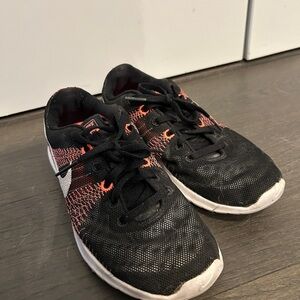 Nike Flex Fury Black Coral Pink White Athletic Shoes
